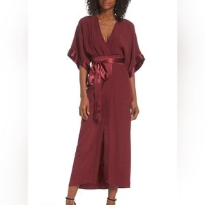 Adelyn Rae - Kimono dress in burgundy, size XS